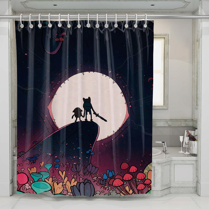 beautiful adventure time shower curtains