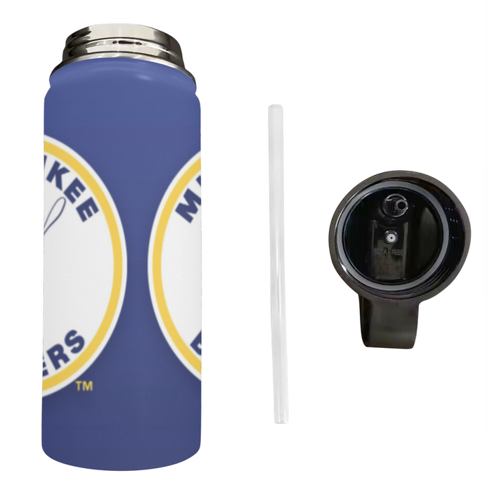 flat logo milwaukee brewers Water Insulated Bottles With Straw