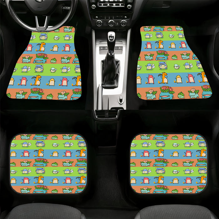 growing up monsters pokemon Car floor mats Universal fit