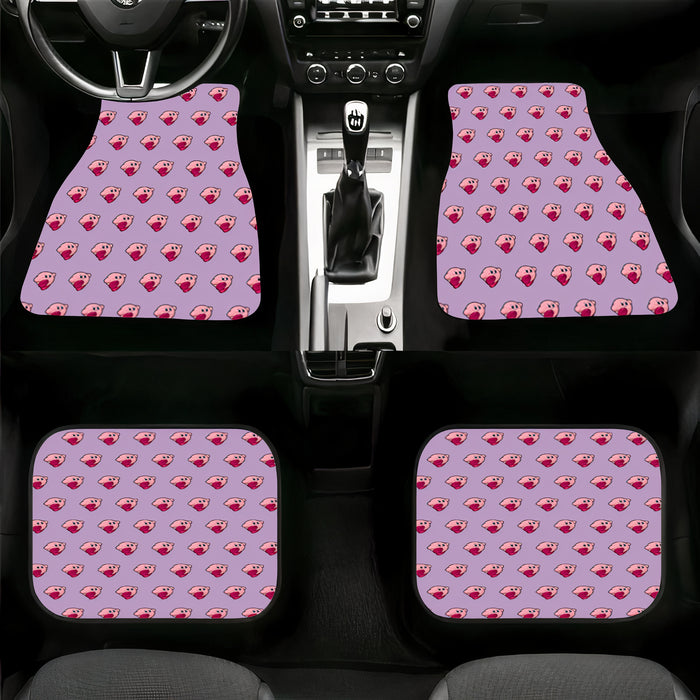 kirby cute character pattern Car floor mats Universal fit