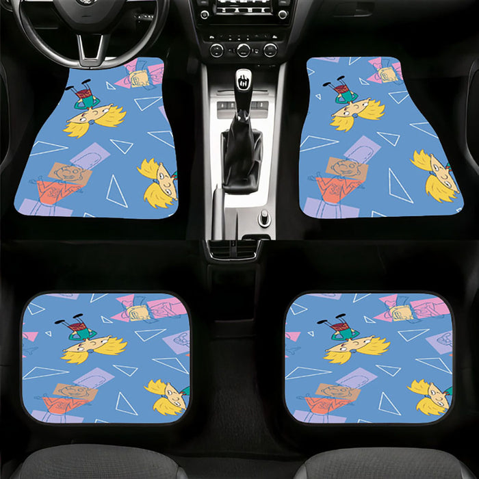 pattern hey arnold kids Car floor mats Universal fit