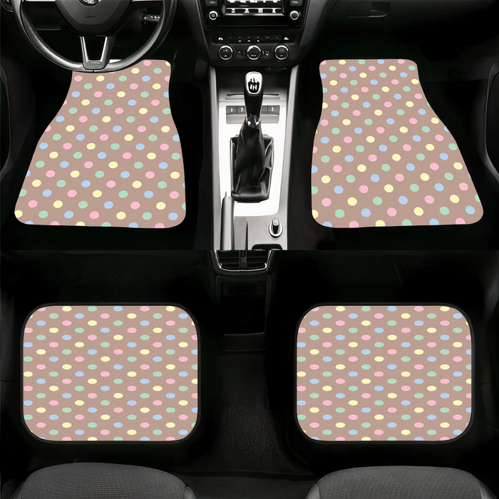 polka dot brown pastel background Car floor mats Universal fit