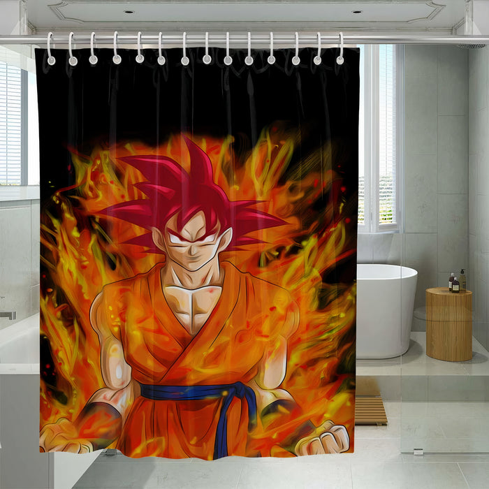 smudge dragon ball goku shower curtains