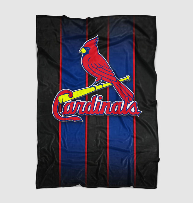 st louis cardinals logo in the dark soft fleece blanket