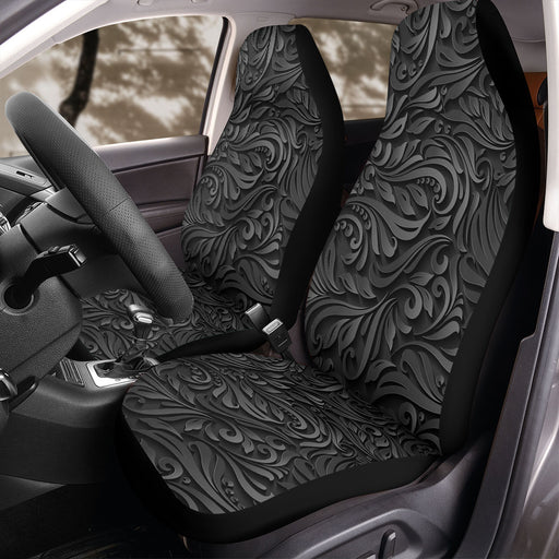 3d black and white luxury pattern Car Seat Covers