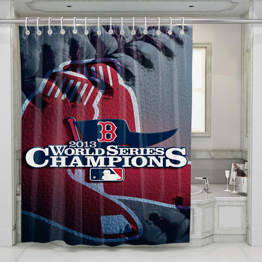 2013 red sox champions shower curtains