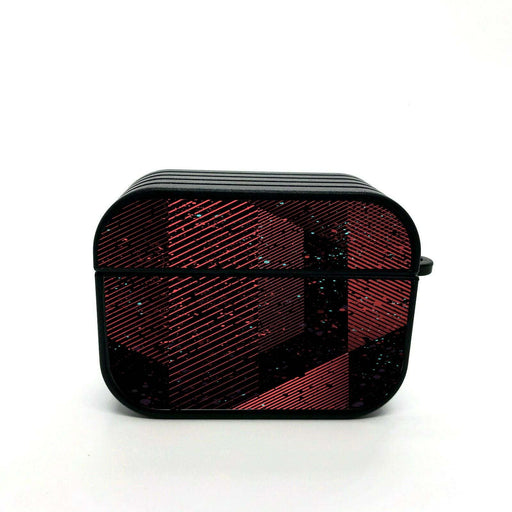 3d red  line asymmetric pattern airpods case