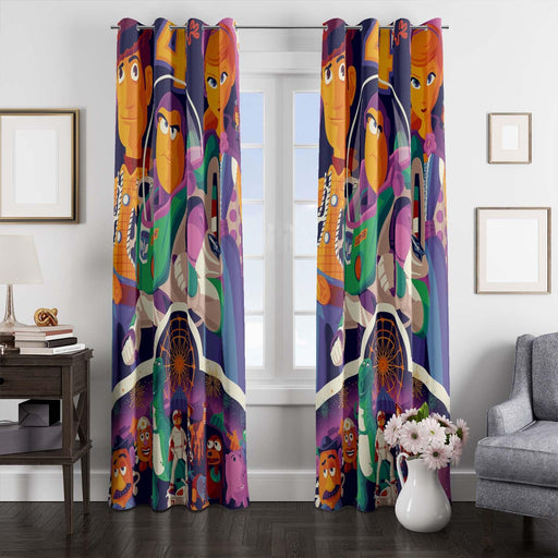 2d toys story 4 character window Curtain