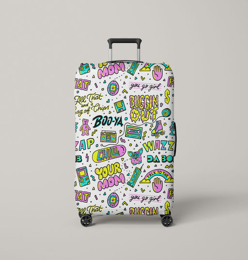 90s process of american slang Luggage Cover | suitcase