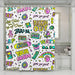 90s process of american slang shower curtains