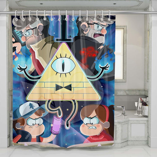 action gravity falls shower curtains