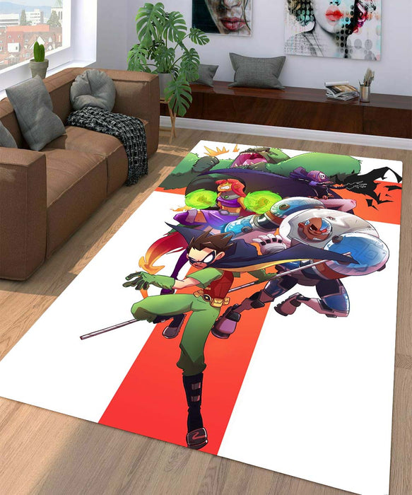 action teen titans cartoon Living room carpet rugs