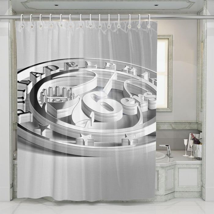 3d philadelphia 76ers logo 3d shower curtains