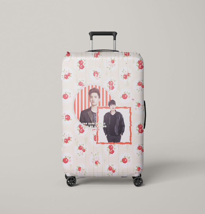 a reason to smile exo pattern Luggage Cover | suitcase