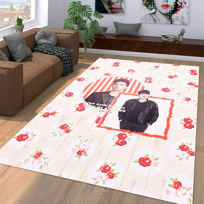 a reason to smile exo pattern Living room carpet rugs