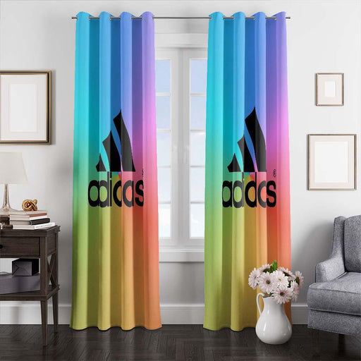 adidas colorful window curtains