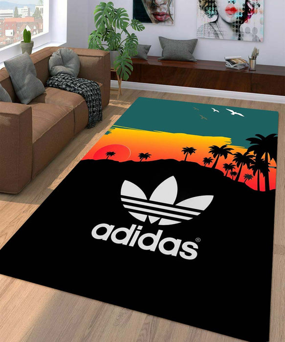 adidas logo with illustration Living room carpet rugs