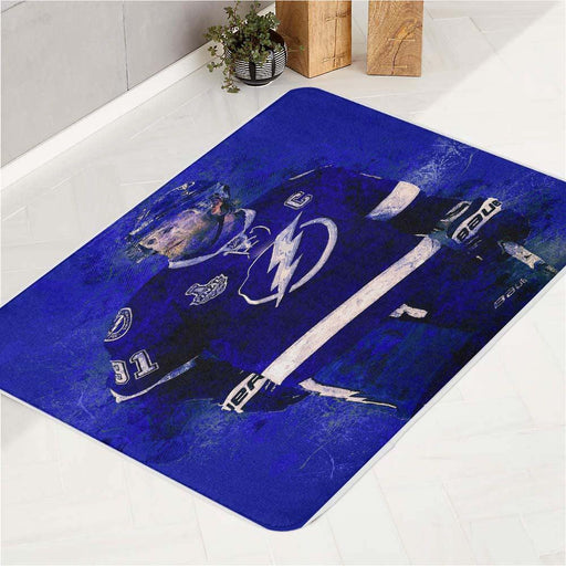 abstract steven stamkos player hockey bath rugs