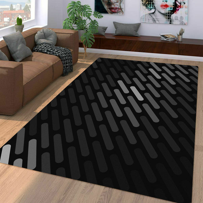 abstract black and white lines Living room carpet rugs