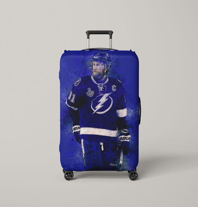 abstract steven stamkos player hockey Luggage Covers | Suitcase