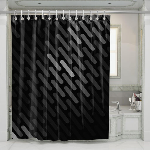 abstract black and white lines shower curtains