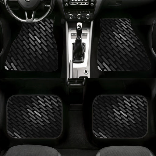 abstract black and white lines Car floor mats Universal fit