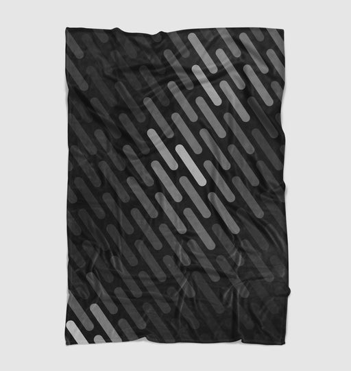 abstract black and white lines Ultra soft fleece blanket