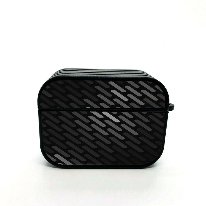 abstract black and white lines airpods case