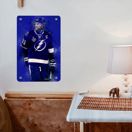 abstract steven stamkos player hockey Poster Metal print wall art