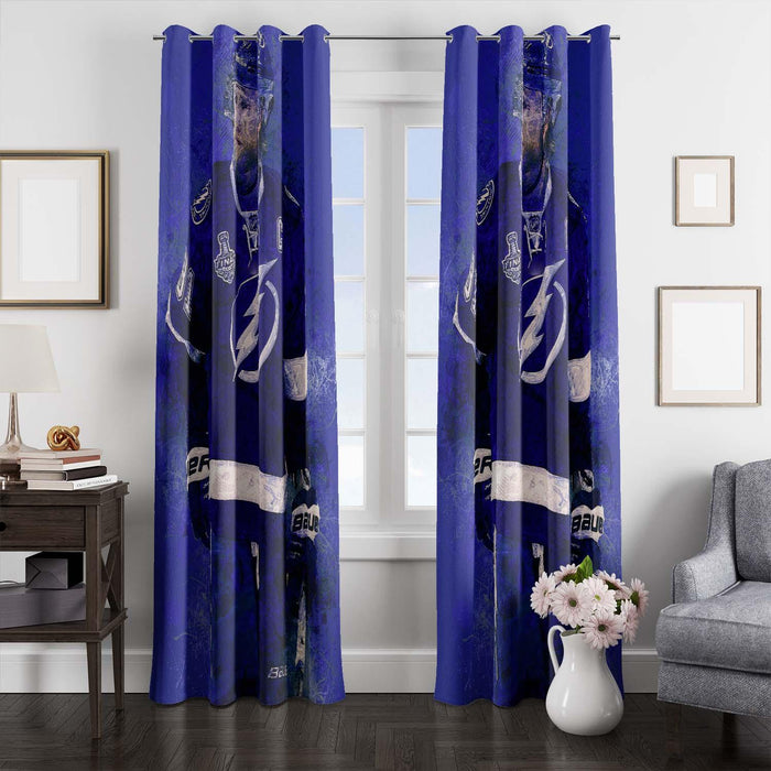 abstract steven stamkos player hockey window Curtain