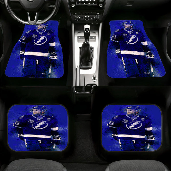 abstract steven stamkos player hockey Car floor mats Universal fit