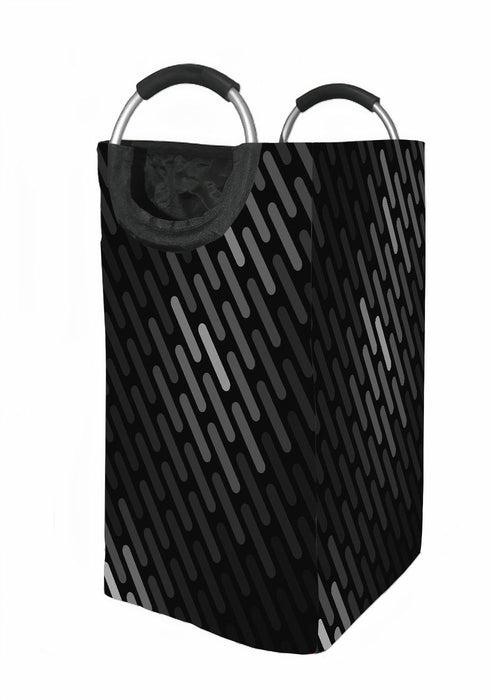 abstract black and white lines Laundry Hamper | Laundry Basket