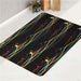 abstract motion of neon light bath rugs