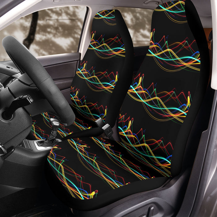 abstract motion of neon light Car Seat Covers