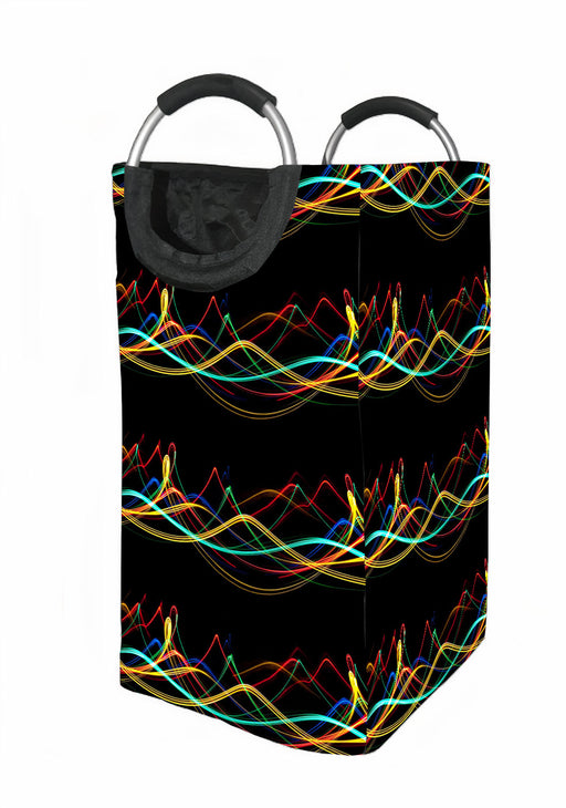 abstract motion of neon light Laundry Hamper | Laundry Basket