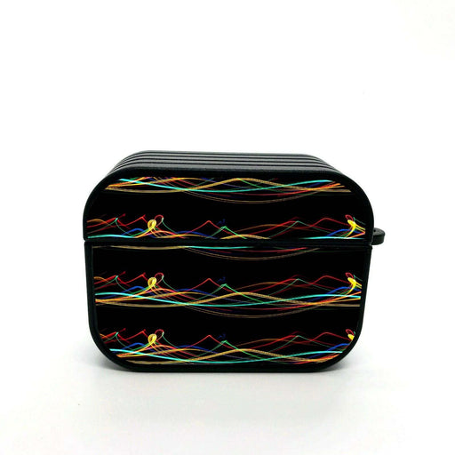 abstract motion of neon light airpods case