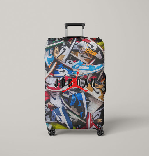 air jordan shoes pattern logo Luggage Cover | suitcase