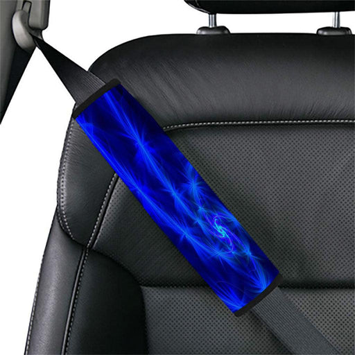 abstract pattern blue neon Car seat belt cover