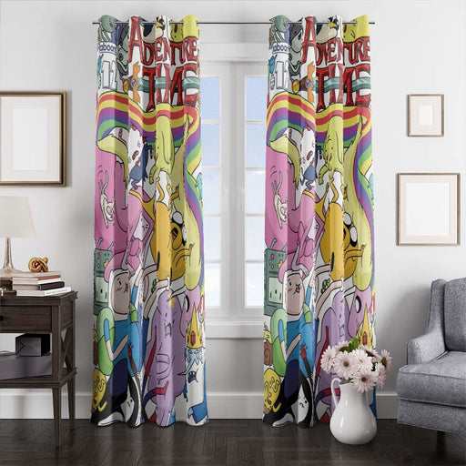 adventure time all character window curtains