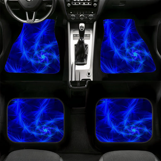 abstract pattern blue neon Car floor mats Universal fit