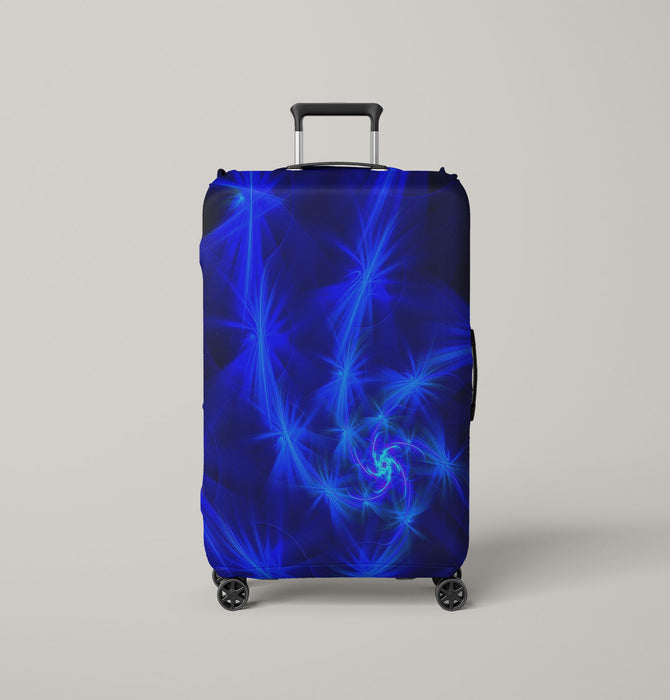 abstract pattern blue neon Luggage Cover | suitcase