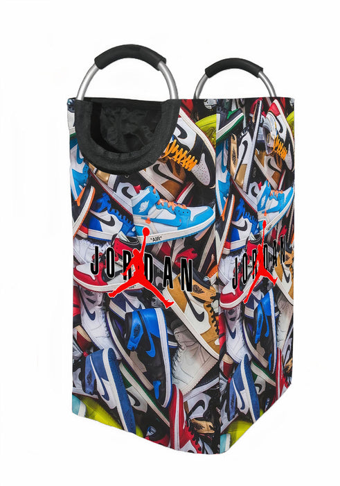 air jordan shoes pattern logo Laundry Hamper | Laundry Basket