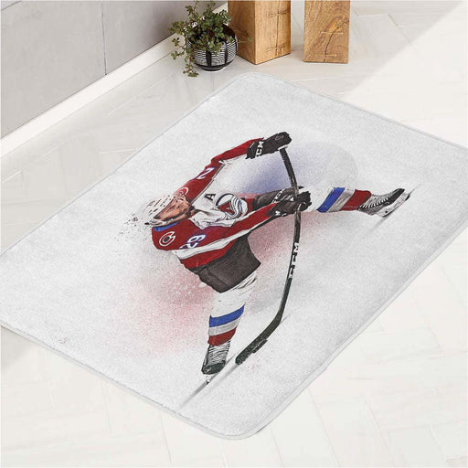 action of nathan mackinnon hockey bath rugs