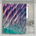 abstract rainbow 3d blur shower curtains