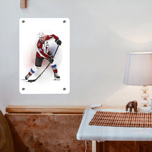 action of nathan mackinnon hockey Poster Metal print wall art