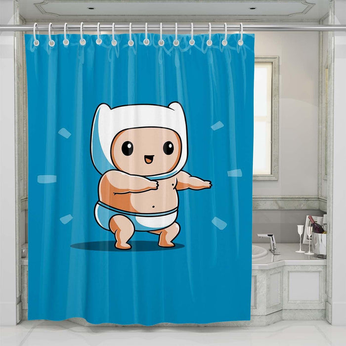 adventure time baby character shower curtains