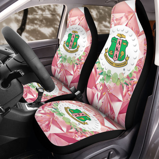 Aka Pink And Green Diamond Logo Car Seat Covers