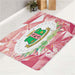 Aka Pink And Green Diamond Logo bath rugs