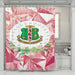 aka pink and green diamond logo shower curtains