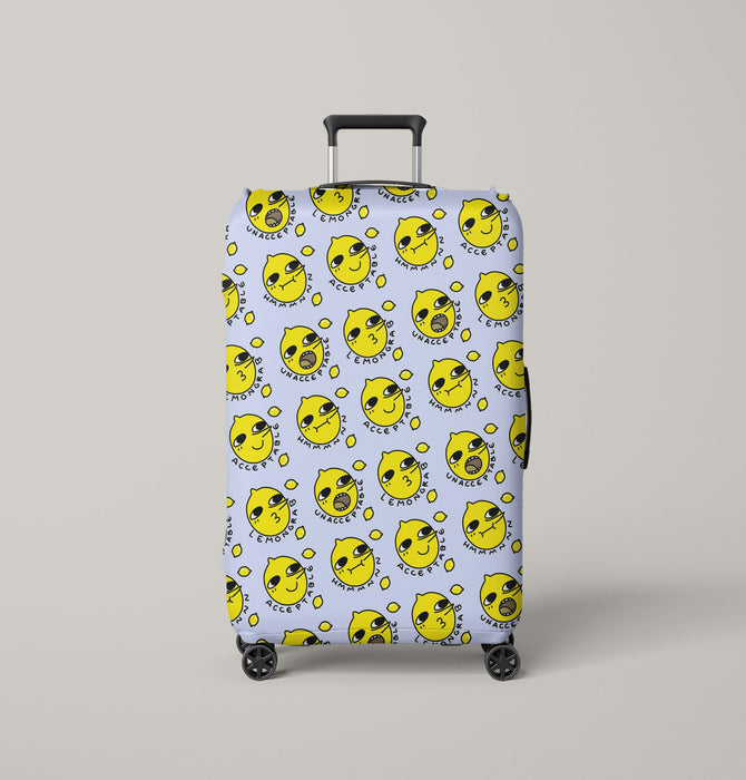 acceptable and unacceptable cartoon lemongrab Luggage Cover | suitcase